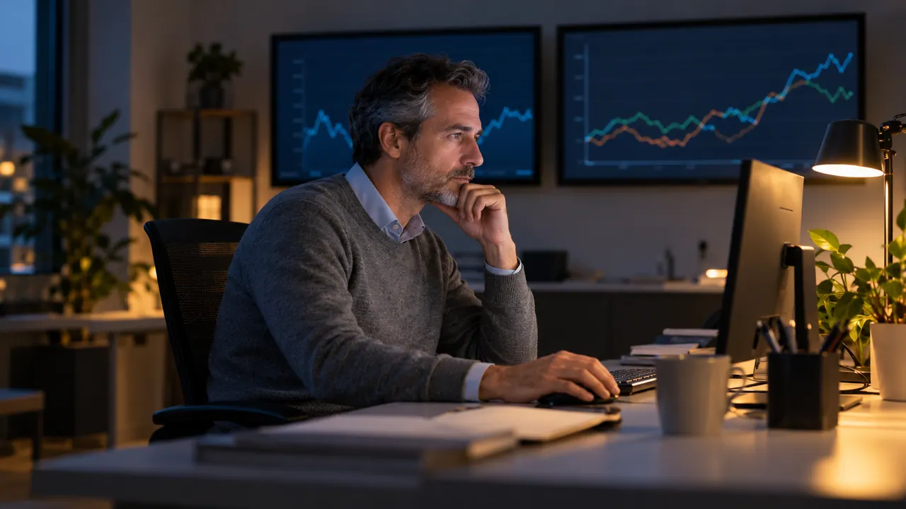 Professionista controlla l’attività dei sistemi e il consumo di risorse su una postazione di monitoraggio