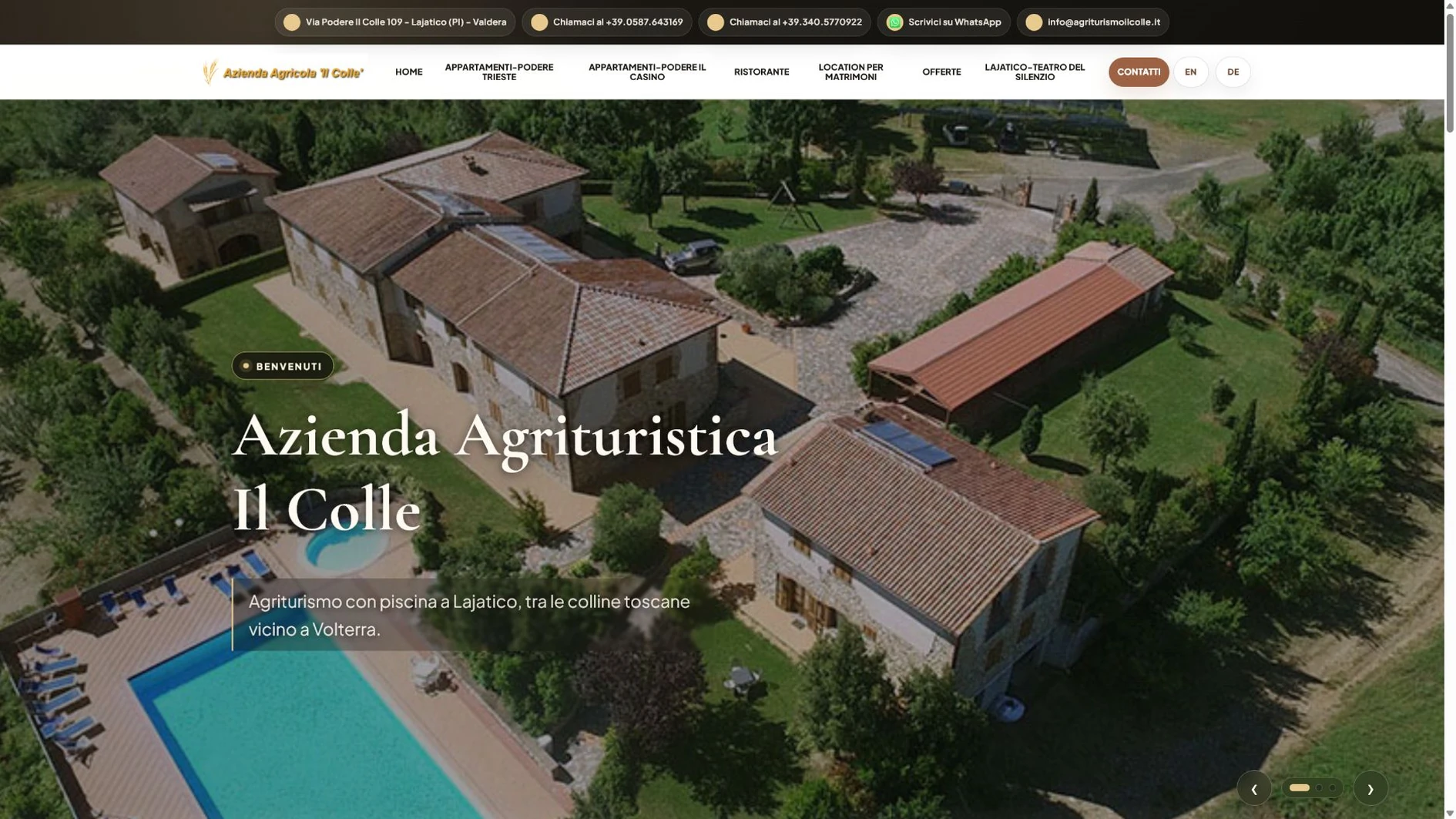 Homepage Agriturismo Il Colle a Lajatico in Valdera